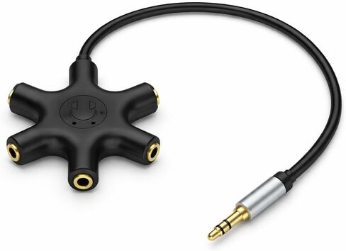 Mizi (عبوتان) محول مقبس صوت USB إلى 3.5 مم، محول بطاقة صوت خارجي متوافق مع سماعات الرأس والكمبيوتر الشخصي والكمبيوتر المحمول وأجهزة Mac وأجهزة الكمبيوتر المكتبية وLinux وPS4 والمزيد من الأجهزة - أسود in Saudi Arabia