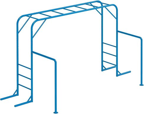 Outdoor Monkey Bar Set with Climbing Frame, Gymnastics bars, Playground Sets for Backyards, Metal Monkey Bars for Kids Age 3 and Up, Backyard Playground Set with Powder Coated Steel, Green in Saudi Arabia