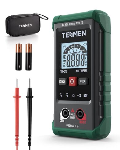 Tesmen TSM -599 Multimeter Digital Smart ، القياس التلقائي واليدوي ، TRMS 6000 التهم ، فولتميتر مع NCV ، الجهد والتيار ، المقاومة ، الاستمرارية ، الصمام الثنائي ، السعة ، HZ ٪ ، درجة الحرارة ، السلك المباشر - الأحمر - الأحمر in Kuwait