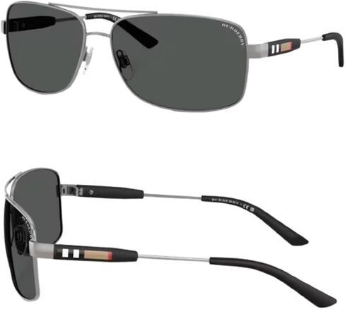 BURBERRY BE3074 Rectangle Shape Metal Sunglasses with Luxury Eyewear Kit in Saudi Arabia