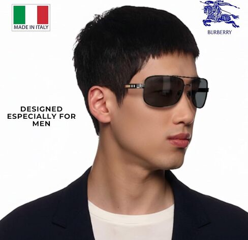 BURBERRY BE3074 Rectangle Shape Metal Sunglasses with Luxury Eyewear Kit in Saudi Arabia