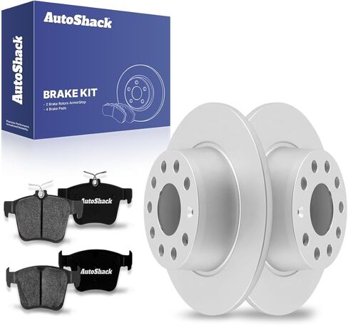 استبدال مجموعة الفرامل الخلفية Autoshack لعام 2019-2023 VW Jetta 2022-2023 TAOS 1.4L 1.5L FWD دوارات فرامل القرص المغلفة مع منصات الفرامل السيرامي in Saudi Arabia