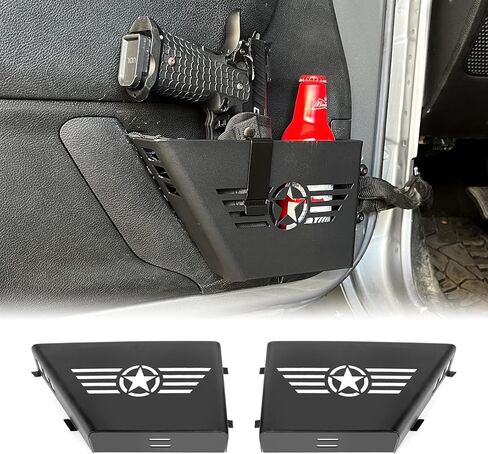 Front Rear Door Pocket Storage Box Compatible with Jeep Wrangler JL JLU 4XE 2018-2024 & Gladiator JT 2020-2024 Rubicon Sport Sahara Interior Door Storage Organizer Molle Panels（Not Fit Power Seats） in Kuwait
