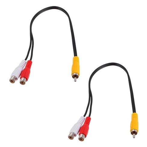MECCANIXITY 2pcs RCA Splitter Cable, 1RCA Female to 2RCA Male 5ft AV Audio Video Splitter Adapter Output Cable for Subwoofer Amplifier in Saudi Arabia