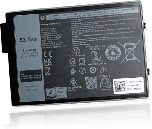 53.5Wh XVJNP Laptop Battery Replacement for Dell Latitude 5430 7330 Rugged Latitude Series P148G P148G001 P149G P149G001 6JRCP 06JRCP M0TN3 0M0TN3 KD1CT 451-BCWQ 11.4V 4457mAh in Kuwait
