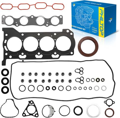 PHILTOP HS26236PT Engine Cylinder Head Gasket Set Fit for Toyota Camry 2002-2006, RAV4 2001-2005, Highlander 2001-2007, Scion tC 2005-2006, Solara 2002-2006, for 2.0L 2.4L 16v DOHC 2AZFE in Saudi Arabia