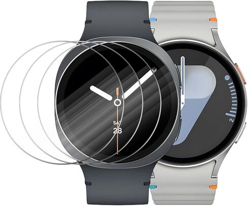 4 عبوات من واقي شاشة Galaxy Watch 8/7/6/5/4 مقاس 40 مم، واقي شاشة من الزجاج المقسى متوافق مع ملحقات Samsung Galaxy Watch 40 مم (ليس للطرز الأخرى) in Kuwait