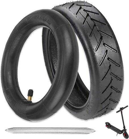10x2.125 Tire and Inner Tube, 10 x 2.125" Inner Tube for Electric Scooter Tire Front and Rear Replacement Wheels with 0° Valve Stem for 10 inch Tires with 6 inch Rims (1 Set) in Kuwait