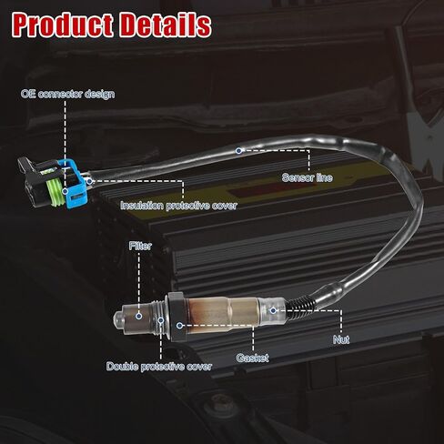 4 قطع مستشعر الأوكسجين المنبع والمصب 250-24649 234-4815 O2 متوافق مع Buick Enclave 09-11 ولجي إم سي أكاديا 09-11 ولشفروليه إكوينوكس 13-17 ولكاديلاك SRX 10-16 3.0L 3.6L in Saudi Arabia