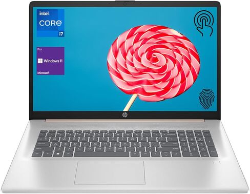 HP Business 17.3" Laptop, 17.3" HD+ Touchscreen, Intel Core i7-1355U, 16GB RAM, 1TB SSD, Webcam, HDMI, Backlit KB, FP Reader, Wi-Fi 6, Win 11 P, Pale Rose Gold, ADATA 512 External SSD Bundle in Kuwait