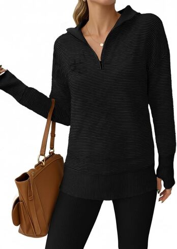 Saodimallsu المرأة البلوزات الربع البريدي مخطط اللون كتلة متماسكة البلوز عارضة العصرية البلوز قمم مع ثقب الإبهام in Saudi Arabia