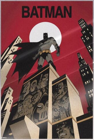Batman - Comic Poster (Skyscraper & Villains) (Size: 24" x 36") in Saudi Arabia