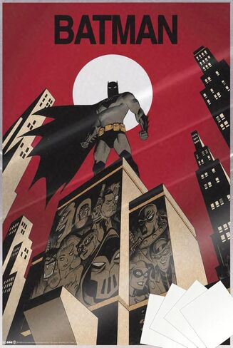 Batman - Comic Poster (Skyscraper & Villains) (Size: 24" x 36") in Saudi Arabia