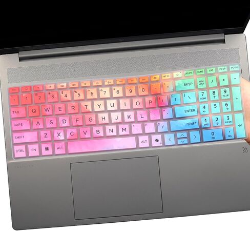 غطاء لوحة المفاتيح لجهاز الكمبيوتر المحمول HP 15.6 بوصة 15-fc 15-fd/HP OmniBook 5 AI 16 بوصة 16-ag 16-af 16-ba 16-bc 16z-ag100 16z-bc100 Series كمبيوتر محمول 16-af1037nr 16-bc1047nr-ملون in Kuwait