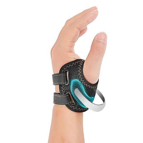 Fortemotus CMC Thumb Brace - جبيرة إبهام نايلون مريحة لتخفيف آلام المفاصل المعتدل CMC ، هشاشة العظام ، التهاب الأوتار ، التهاب المفاصل المفاصل CMC للنساء للنساء ، الأسود ، اليمين ، المتوسط in Kuwait