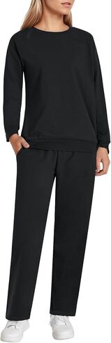 Women's Petite Lounge Set Petite Length 2 Piece Outfits Long Sleeve in Kuwait