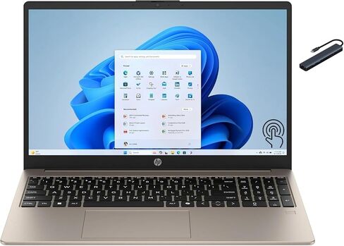HP 15.6 inch FHD Laptop | Intel Core i3-N305 Processor | Intel UHD Graphics| Fingerprint | Silver | 8GB RAM | 256GB SSD | Windows 11 Home | Bundle with 64GB USB Flash Drive in Kuwait