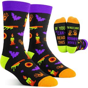 Movie Lover Gifts - Christmas Socks for Women, Funny and Horror Themed Gifts, Ideal for Movie Nights, Theater Gift, Perfect as Women's Stocking Stuffers, Unique Halloween Night Presents in Kuwait