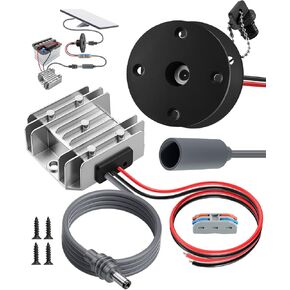 حامل لوحة كابل Starlink Mini RV DC، محول تعزيز DC مع غطاء مقاوم للماء، محول طاقة مثبت على لوحة منفذ 5521، تركيب مضمن لـ RV، العربة، القارب، لوحة القيادة، أنظمة الإنترنت in Kuwait