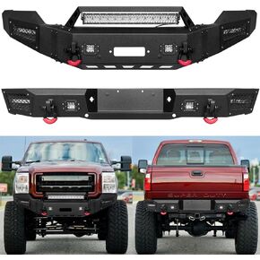 VIJAY Front and Rear Bumper Fits 1999-2004 Ford F250 F350 F450 Super Duty with Winch Plate and Lights in Kuwait