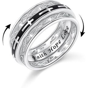 Lotus Moonstone Spinner Ring 925 Sterling Silver Fidget Rings for Anxiety Stress Relieving ADHD Autism Rings Jewelry Gift for Women in Kuwait