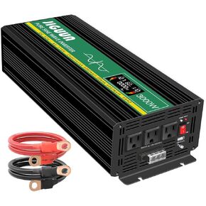 JIGUUN 1500 Watt Pure Sine Wave Inverter DC 12V to AC 120V Converter, Remote Control Power Car Inverter with LED 4 AC Outlets USB Output for Outdoor Camping RV. in Saudi Arabia
