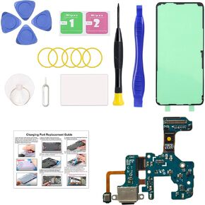 لاستبدال منفذ لوحة شحن USB لجهاز Galaxy S22 Plus، SM-S906U SM-S906U1 موصل لوحة قاعدة من النوع C لهاتف Samsung S22 Plus مع الأدوات والتعليمات in Kuwait