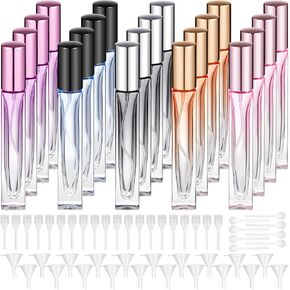 Domensi 40 Pcs 10ml Perfume Travel Refillable Bottles Glass Spray Bottle Perfume Atomizer for Cologne Dispenser Leak-proof Fragrance Bottles Atomizer Pump Bottle Kit in Saudi Arabia