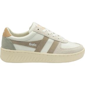 حذاء رياضي نسائي من Gola Grandslam Trident، أبيض/رمادي ريش/شوفان، 6.5 in Kuwait