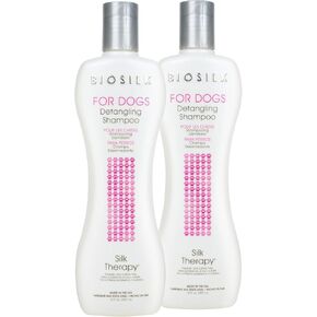 شامبو بيوسيلك للكلاب بعلاج حريري مرطب لفك تشابك الشعر - ينظف ويرطب ويفك تشابك شعر الكلاب - شامبو إزالة التشابك للكلاب، مستلزمات العناية بالشعر، 12 أونصة سائلة in Kuwait