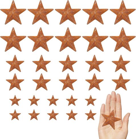 Gallipower 50 Pcs Unfinished Metal Star for Home Decoration, Hanging Wall Decor, Outdoor Star Wall Decor, Barn Stars, Silver Stars in Saudi Arabia
