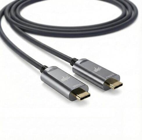 Fiber Optic USB C Cable 50ft,10Gbps Active Optical USB-C Cable with EMI Shielding,Long-Distance Low-Latency for 4K Conference Rooms, Enterprise Workstations,Industrial Control Systems,Data Centers in Saudi Arabia