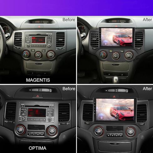 Car Stereo for Kia Optima Kia Magentis 2008-2010 with Apple Wireless Carplay Android Auto, 2+64G Android 13 9 inch Touch Screen Radio with GPS WiFi Bluetooth SWC FM RDS Radio EQ+AHD Backup Camera in Saudi Arabia