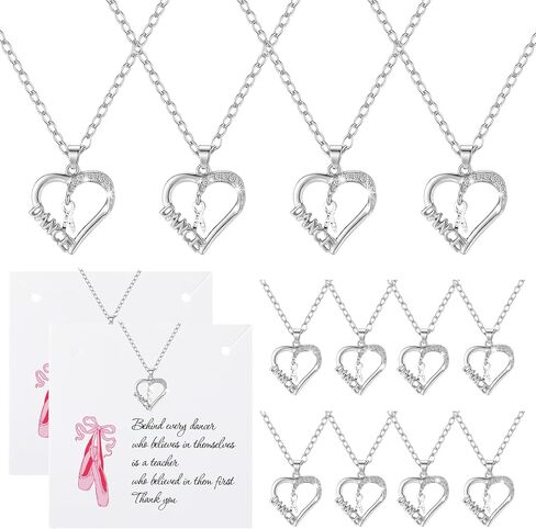12 Set Cheer Necklace with Card Cheerleading Gift Cheerleader Gift Cheer Gifts Cheerleading Accessories in Saudi Arabia