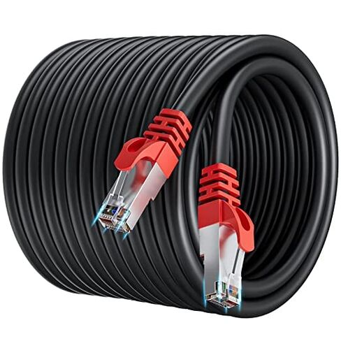 Soibke Cat 7 Ethernet Cable 10ft, Outdoor&Indoor, SFTP Cat 7 Triple Shielded Ethernet Cable, Network, Internet, LAN Cables, with RJ45 Connector for Router, Modern, PS4/5, Gaming in Saudi Arabia