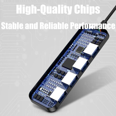 4-in-1 USB 2.0 Hub with 4 Ports, Ultra-Fast 480Mbps Data Transfer, Stable and Reliable Performance, Compact and Portable Design for Laptop, PC, MacBook, and More in Saudi Arabia