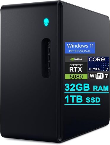 Dell Alienware Aurora ACT1250 Gaming AI Desktop Intel 20-core Ultra 7 Series 2 265F 32GB RAM 4TB SSD GeForce RTX 5080 16GB GDDR7 (Up to 1801 AI Tops) Liquid Cooler 1000W PSU Win11 ICP Hub w/Copilot in Saudi Arabia