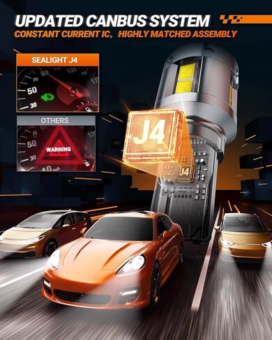 SEALIGHT 194 Led Bulb 600% Brightness 168 T10 Led License Plate Light 6500k Super Bright Replacement Bulbs For Trunk, License Plate Dome Map Door Courtesy Light (Pack Of 4) in Saudi Arabia