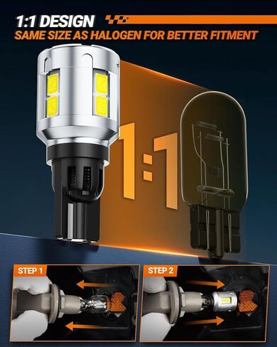 SEALIGHT 194 Led Bulb 600% Brightness 168 T10 Led License Plate Light 6500k Super Bright Replacement Bulbs For Trunk, License Plate Dome Map Door Courtesy Light (Pack Of 4) in Saudi Arabia