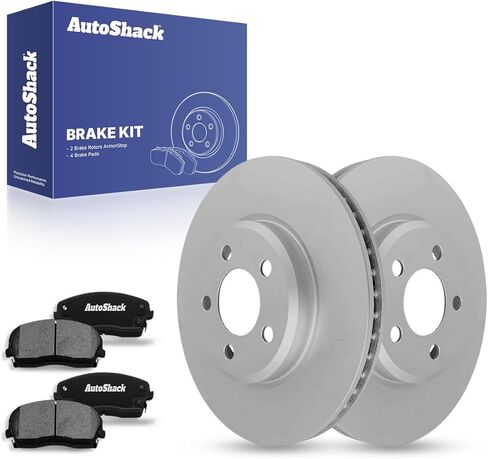 AutoShack Front Brake Kit Replacement for Chrysler 300 Dodge Challenger Magnum 2006-2023 Charger AWD RWD Drilled & Slotted E-Coated Disc Brake Rotors Ceramic Brakes Pads 12.6" (320mm) BRKPKG864 in Saudi Arabia