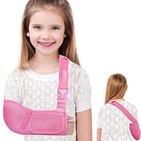 Kids Arm Sling,Mesh Medical Sling with Adjustable Shoulder Pad,Lightweight&Breathable Children Arm Support Shoulder Immobilizer Brace for Elbow or Wrist Injury,Torn Rotator Cuff,Post-Surgery(X-Small) in Saudi Arabia