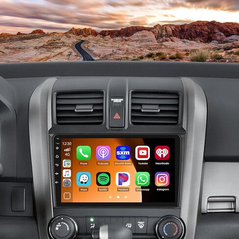 راديو Carplay بشاشة لمس Hi-Fi 2+64G Android 13 لسيارة Honda CRV 2007-2011، وحدة رأس ترقية ستيريو للسيارة مقاس 9 بوصات Android Auto، كاميرا احتياطية AHD، وصلة مرآة، ملاحة GPS، واي فاي in Kuwait