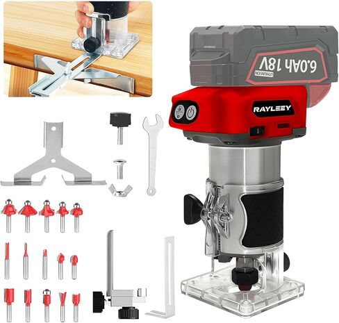 جهاز توجيه خشبي اللاسلكي لبطارية DeWalt 20V ، 6 سرعات مجموعة من العزف على الخشب ، 800W 30000 دورة في الدقيقة مركبة نخيل يدوية بدون فرش مع 15 مساءً 1/4 بوصة أجهزة التوجيه Shank من أجل الأعمال الخشبية ، الفتحة (بدون بطارية) in Kuwait