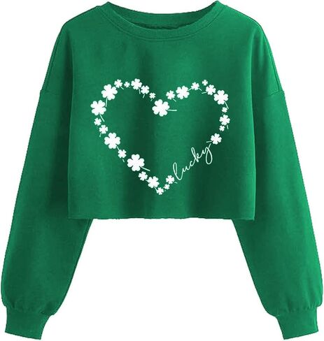 Womens Halloween Crop Top Witch Graphic Fall Lantern Long Sleeve Pullover Spooky Season Sweatshirt in Saudi Arabia