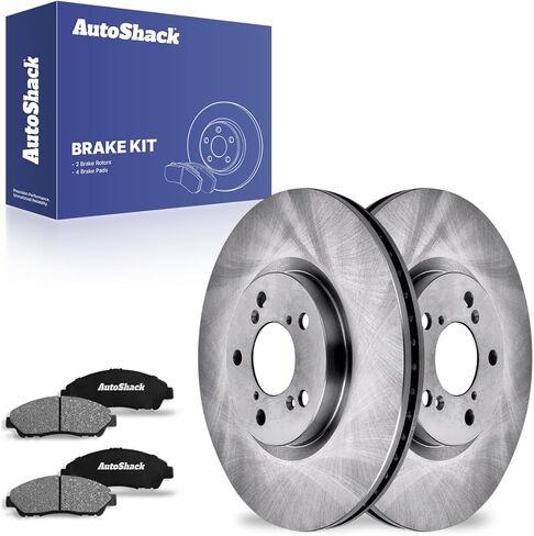 AutoShack Front Brake Rotors Ceramic Brake Pads | Replacement for 2009-2015 Honda Pilot 2007-2013 Acura MDX 2010-2013 ZDX 2014-2020 RLX 3.5L 3.7L V6 AWD FWD | 6-PC Brake Kit in Saudi Arabia
