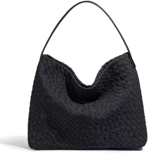 Suede Purses for Women Woven Leather Purse Hobo Bag Suede Bag Woven Tote Bag for Women Top Handle for Work Travel in Saudi Arabia