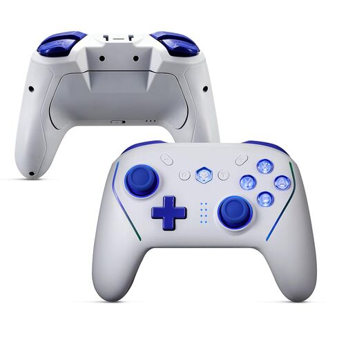 NBCP Compatible With Switch Controller, for Switch 2/1 Lite,Dual Vibration, 6-Axis Gyroscope,Turbo Function,NFC,Wake-Up,Screenshot,RGB Color Lighting,Bluetooth 5.3 (Blue and White) in Saudi Arabia