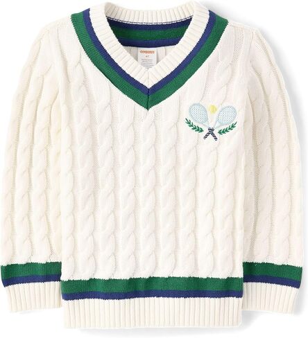 Gymboree Baby Boys' and Toddler Long Sleeve V-Neck Pullover Sweater in Kuwait