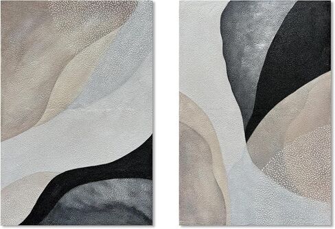 Limiyer Art Hand-painted white and green texture abstract oil painting 24x48-inch canvas painting for home and office wall decoration art in Kuwait