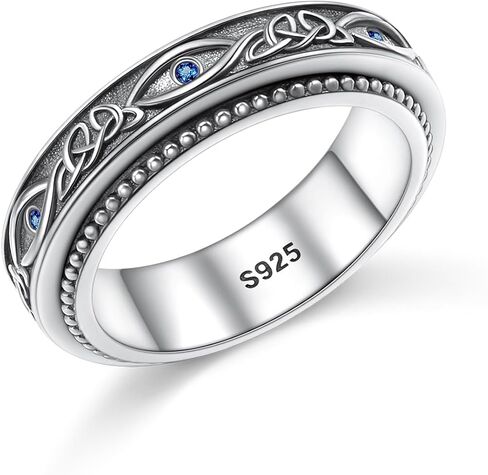 Lotus Moonstone Ring 925 Sterling Silver Fildget Rings للقلق الإجهاد تخفيف ADHD حلقات التوحد هدية المجوهرات للنساء in Kuwait